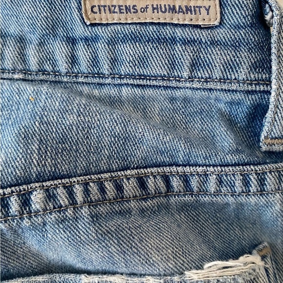 Citizens Of Humanity Blue Distressed Jean Shorts - Picture 14 of 15